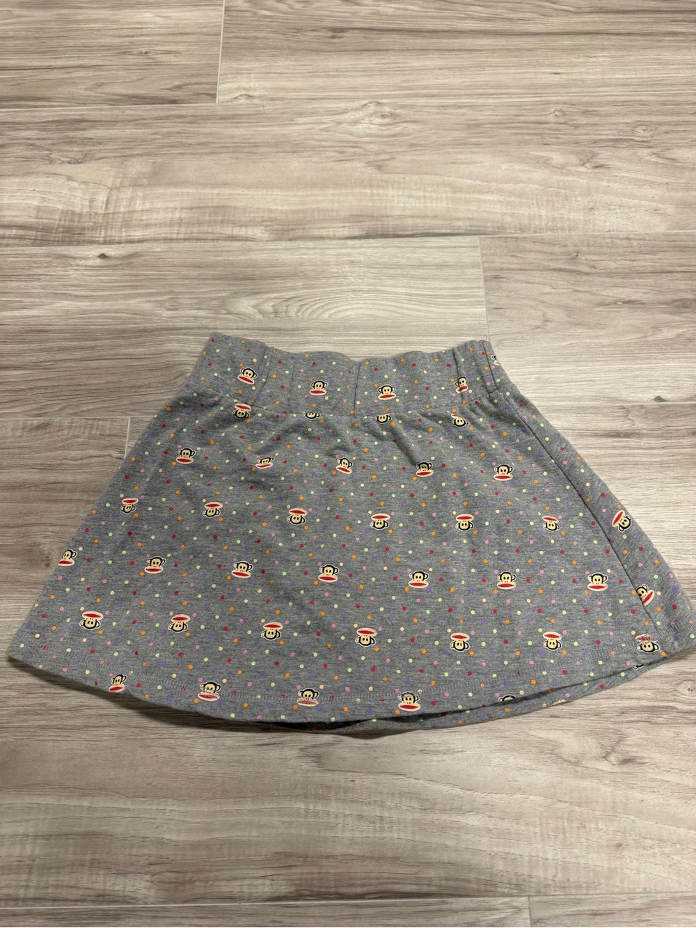 Paul Frank Gray Printed A-Line Skirt Girls Size Medium Gray 2010 Y2K